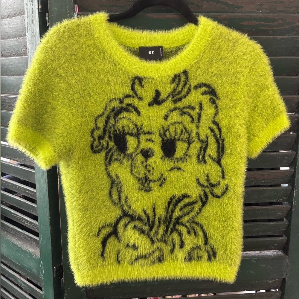 Lazy Oaf x Gentle Thrills ~ Fluffy Doggy Knitted Top size 8 US / 12 UK NWOT